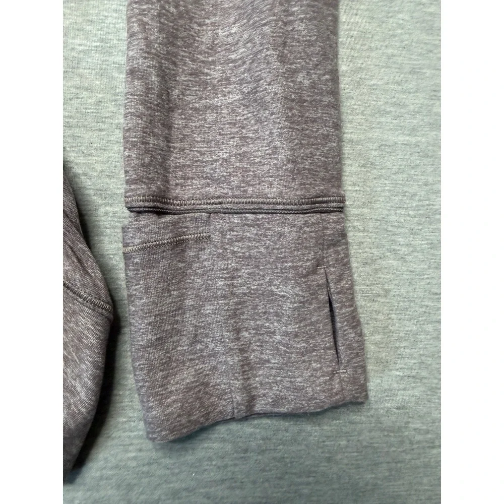 Lululemon Heathered Lunar Rock Ruched back & side cypress kiss 1/2 Zip Jacket 12